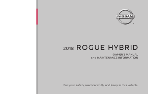 2018 Nissan ROGUE HYBRID Owner Manual